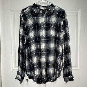 Rails Hunter Plaid Button-Up Shirt Blue & White Size Small Like New